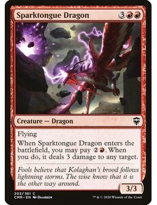 Magic: The Gathering Sparktongue Dragon (202) Near Mint Foil