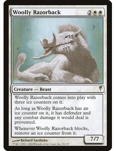Magic: The Gathering Woolly Razorback (025) Heavily Played Foil