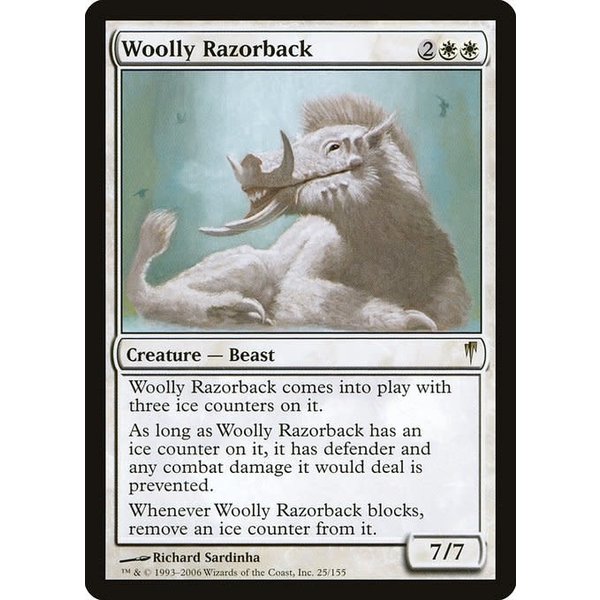 Magic: The Gathering Woolly Razorback (025) Heavily Played Foil