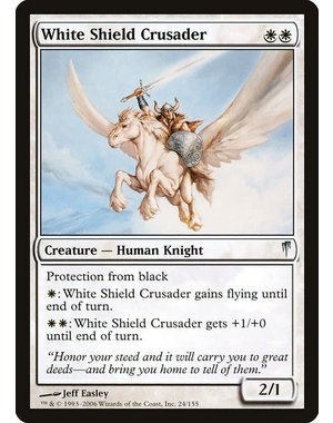 Magic: The Gathering White Shield Crusader (024) Heavily Played