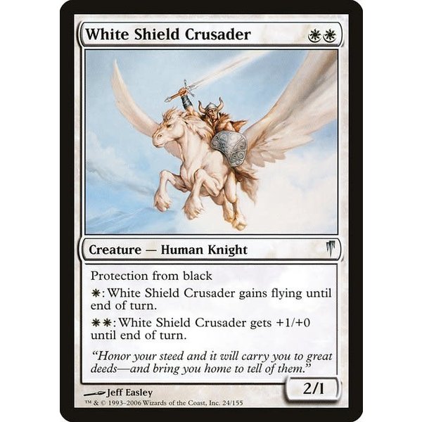 Magic: The Gathering White Shield Crusader (024) Heavily Played