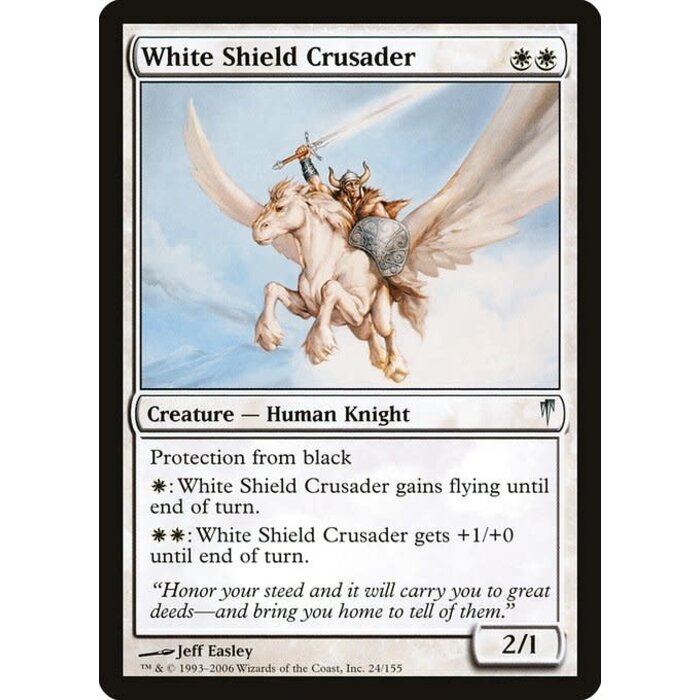 Magic: The Gathering White Shield Crusader (024) Heavily Played
