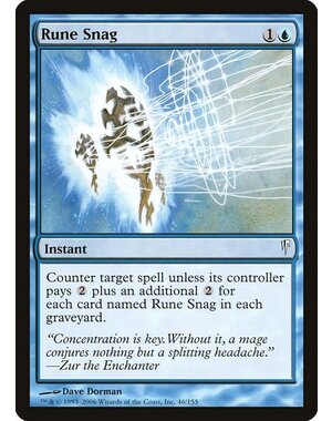 Magic: The Gathering Rune Snag (046) Moderately Played