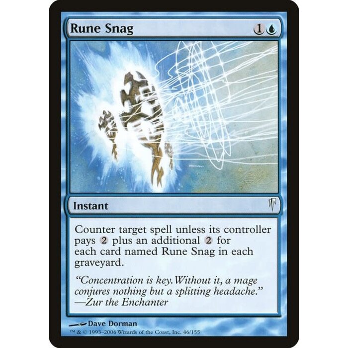 Magic: The Gathering Rune Snag (046) Moderately Played