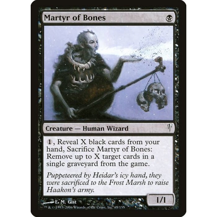 Magic: The Gathering Martyr of Bones (065) Moderately Played