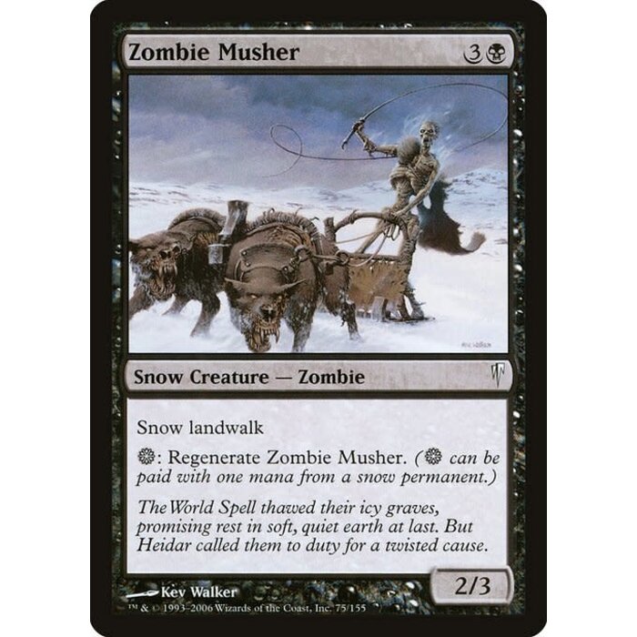 Magic: The Gathering Zombie Musher (075) Heavily Played Foil