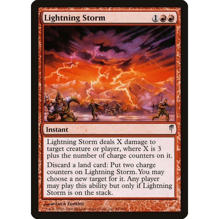 Magic: The Gathering Lightning Storm (089) Moderately Played