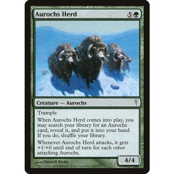 Magic: The Gathering Aurochs Herd (103) Moderately Played