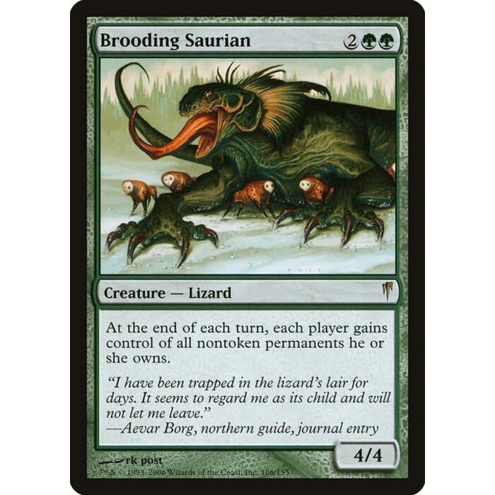 Magic: The Gathering Brooding Saurian (106) Heavily Played
