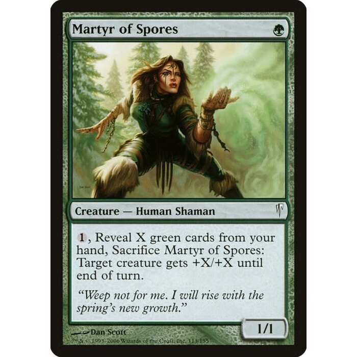 Magic: The Gathering Martyr of Spores (113) Moderately Played Foil