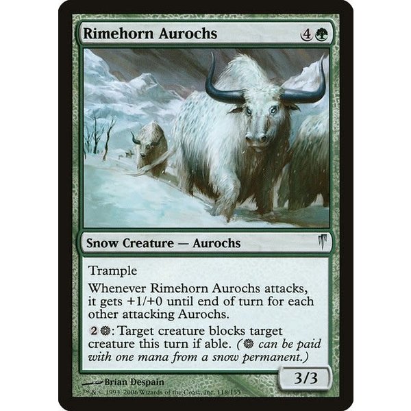 Magic: The Gathering Rimehorn Aurochs (118) Heavily Played