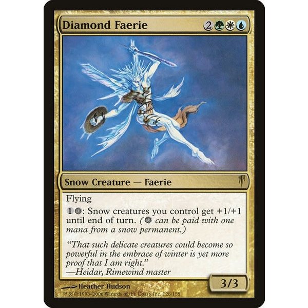 Magic: The Gathering Diamond Faerie (128) Heavily Played