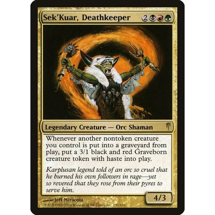 Magic: The Gathering Sek'Kuar, Deathkeeper (131) Heavily Played