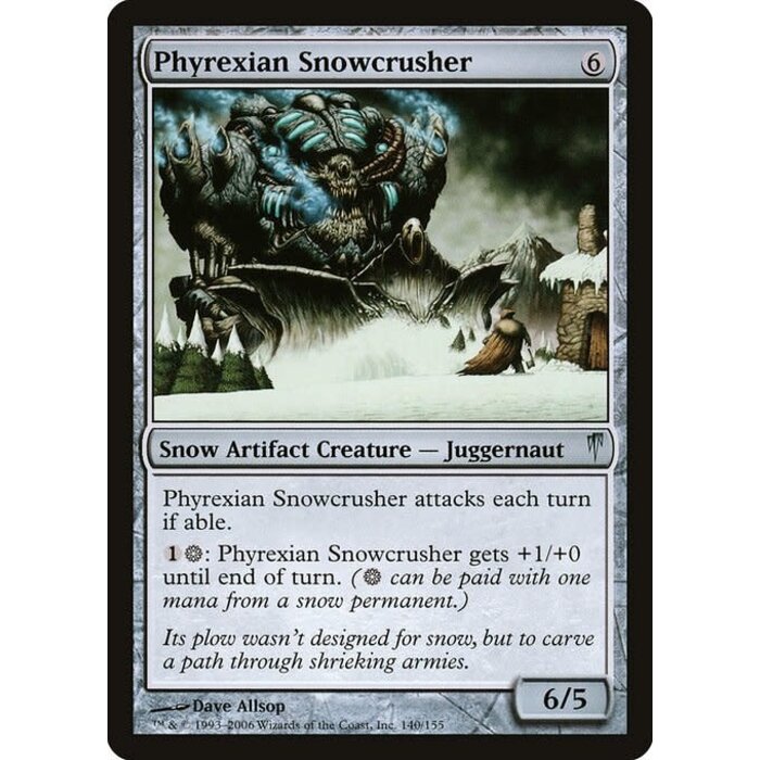 Magic: The Gathering Phyrexian Snowcrusher (140) Damaged