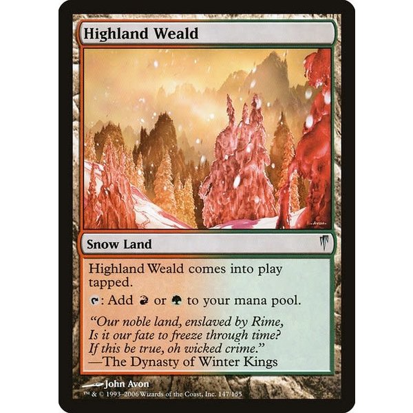 Magic: The Gathering Highland Weald (147) Damaged