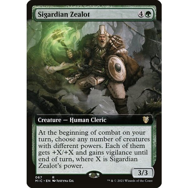 Magic: The Gathering Sigardian Zealot (Extended Art) (067) Near Mint