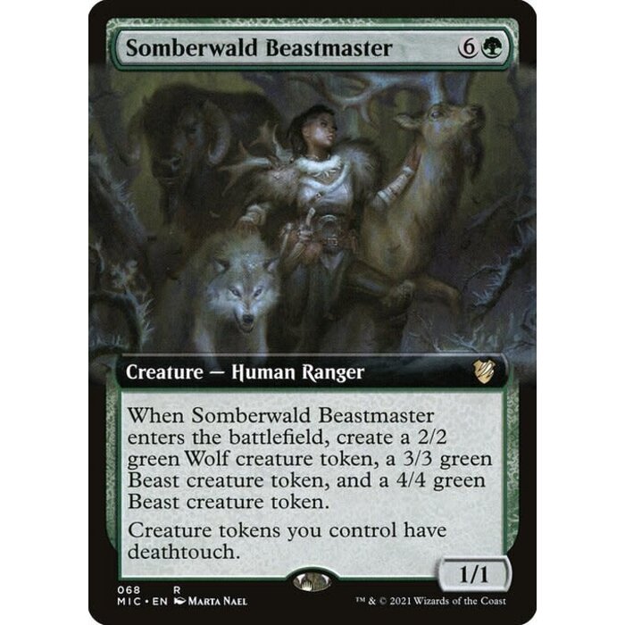 Magic: The Gathering Somberwald Beastmaster (Extended Art) (068) Lightly Played