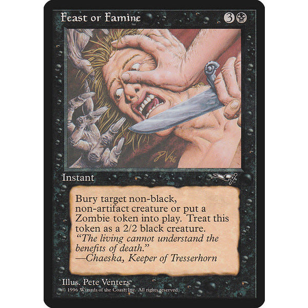 Magic: The Gathering Feast or Famine (Knife) (49b) Heavily Played