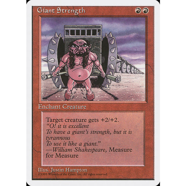 Magic: The Gathering Giant Strength (196) Moderately Played