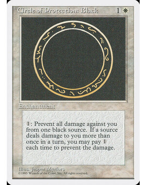 Magic: The Gathering Circle of Protection: Black (014) Moderately Played