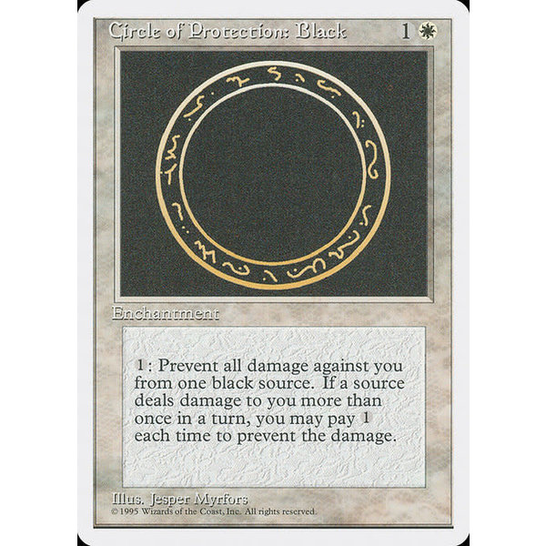 Magic: The Gathering Circle of Protection: Black (014) Damaged