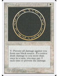 Magic: The Gathering Circle of Protection: Black (014) Lightly Played