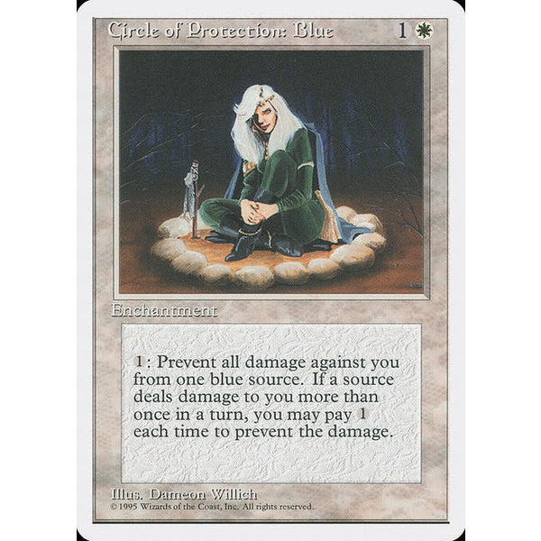 Magic: The Gathering Circle of Protection: Blue (015) Lightly Played