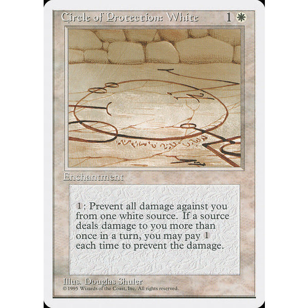 Magic: The Gathering Circle of Protection: White (018) Lightly Played