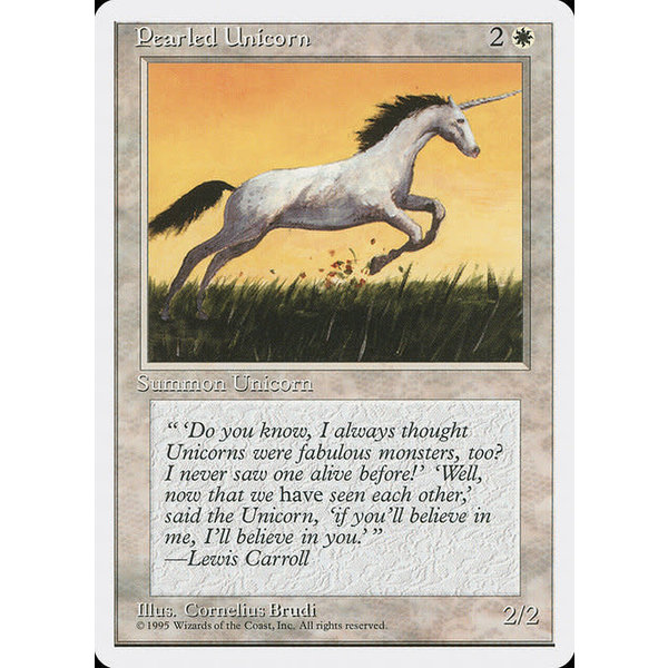 Magic: The Gathering Pearled Unicorn (039) Lightly Played