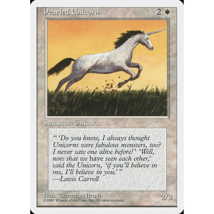 Magic: The Gathering Pearled Unicorn (039) Lightly Played