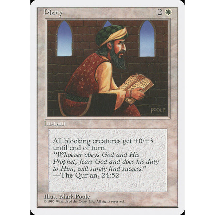Magic: The Gathering Piety (041) Moderately Played