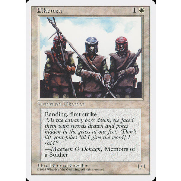 Magic: The Gathering Pikemen (042) Moderately Played