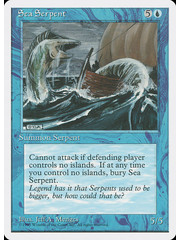 Magic: The Gathering Sea Serpent (098) Lightly Played