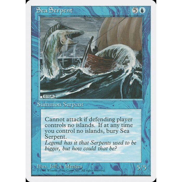 Magic: The Gathering Sea Serpent (098) Lightly Played
