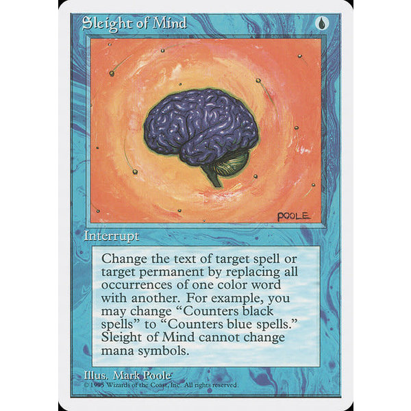 Magic: The Gathering Sleight of Mind (102) Moderately Played
