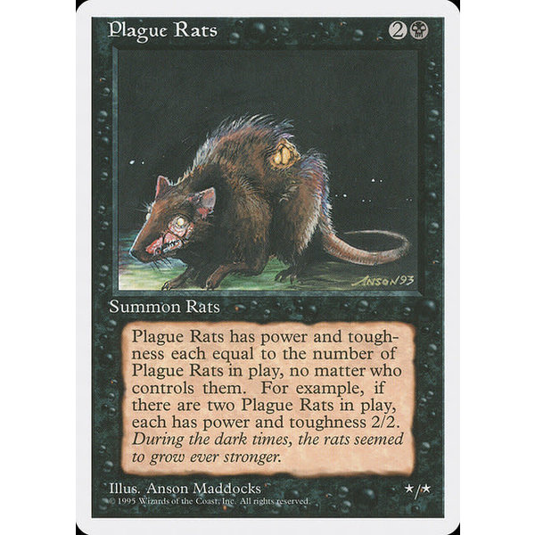 Magic: The Gathering Plague Rats (154) Lightly Played
