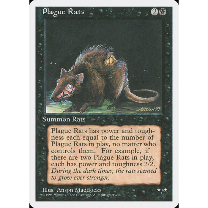 Magic: The Gathering Plague Rats (154) Lightly Played