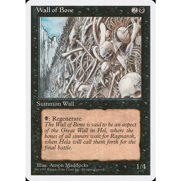 Magic: The Gathering Wall of Bone (168) Lightly Played