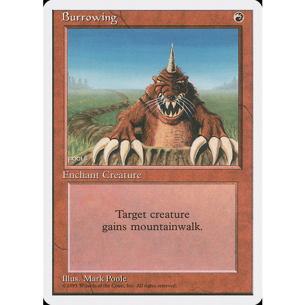 Magic: The Gathering Burrowing (180) Lightly Played