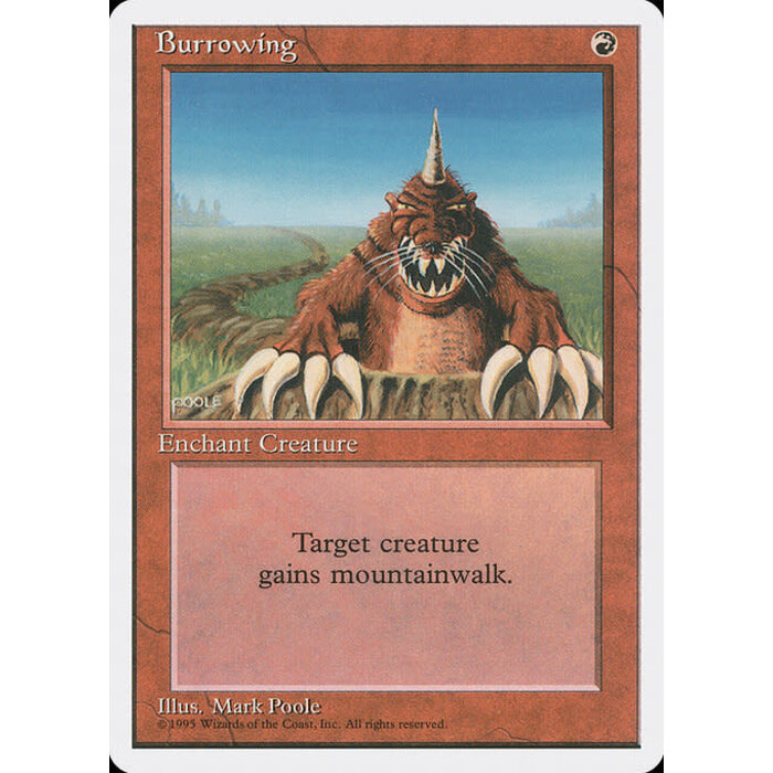 Magic: The Gathering Burrowing (180) Lightly Played