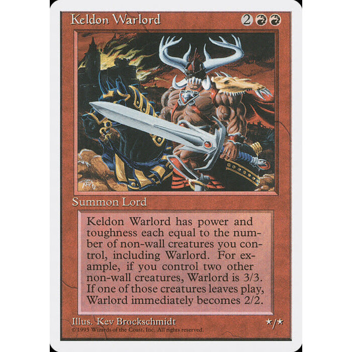 Magic: The Gathering Keldon Warlord (207) Lightly Played