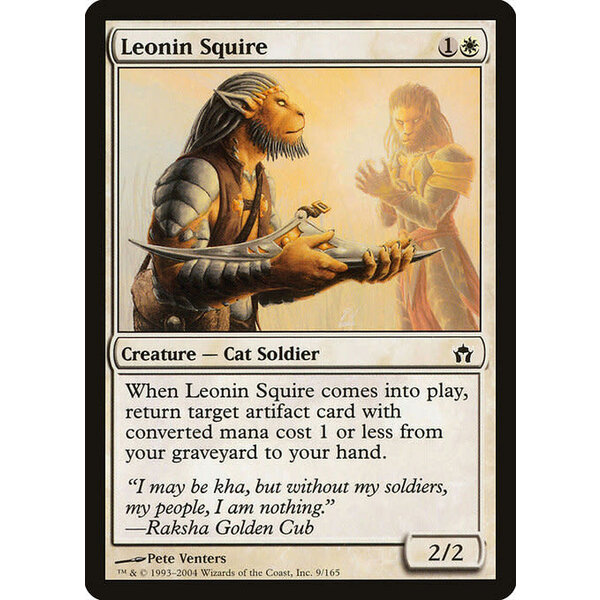 Magic: The Gathering Leonin Squire (009) Moderately Played