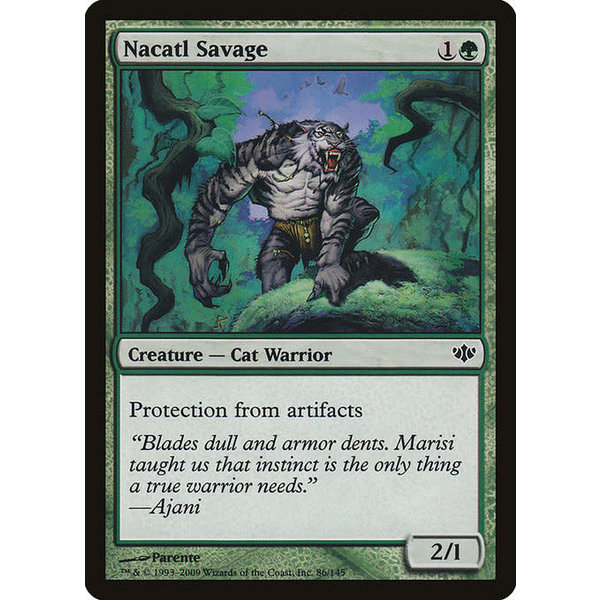 Magic: The Gathering Nacatl Savage (086) Moderately Played Foil