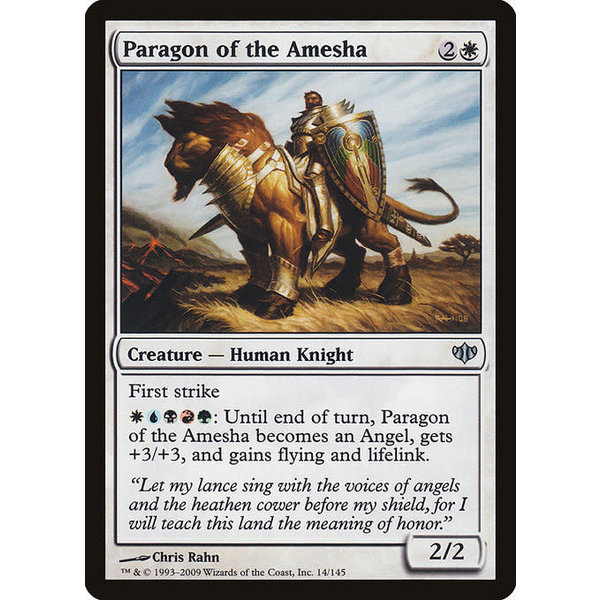 Magic: The Gathering Paragon of the Amesha (014) Moderately Played Foil