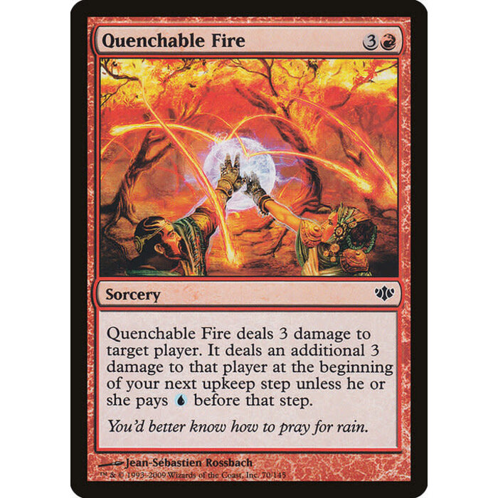 Magic: The Gathering Quenchable Fire (070) Moderately Played Foil