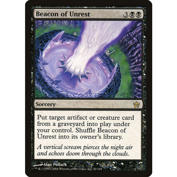 Magic: The Gathering Beacon of Unrest (041) Moderately Played