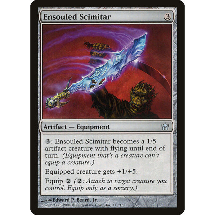 Magic: The Gathering Ensouled Scimitar (119) Lightly Played