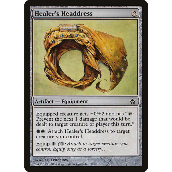 Magic: The Gathering Healer's Headdress (129) Moderately Played