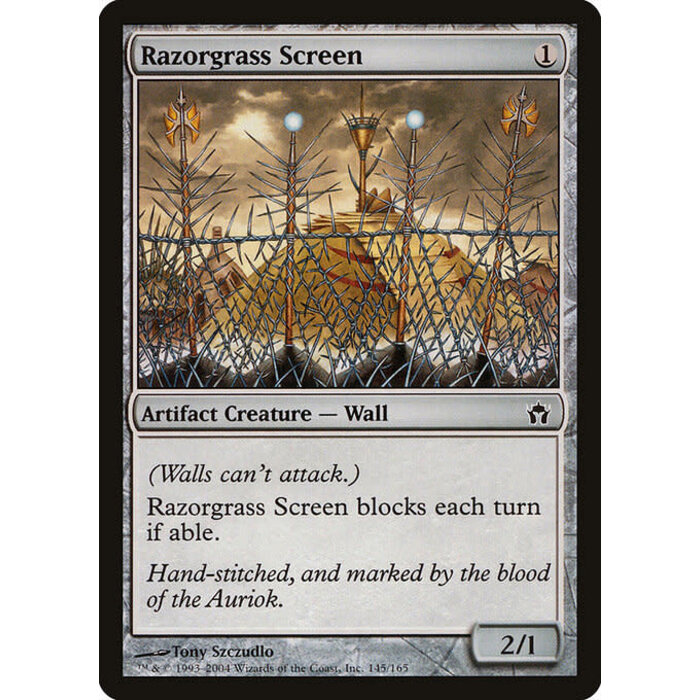 Magic: The Gathering Razorgrass Screen (145) Lightly Played