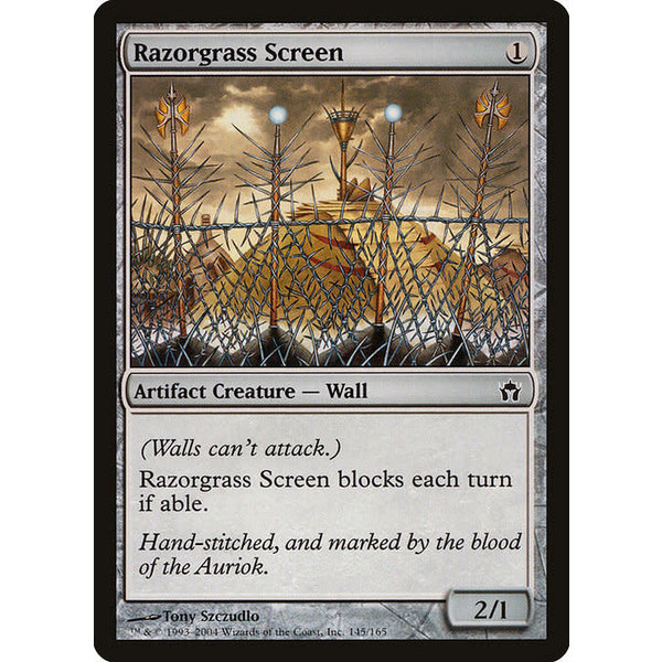 Magic: The Gathering Razorgrass Screen (145) Moderately Played